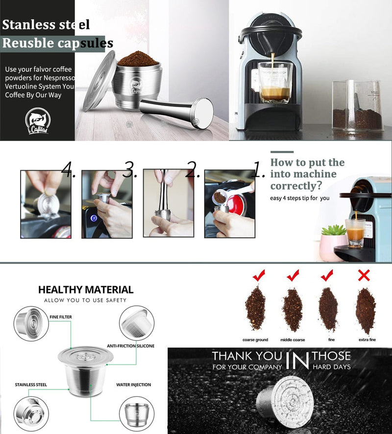 Cápsula Reutilizável para Nespresso kit Icafilas Império das Cápsulas - Casa e Magia