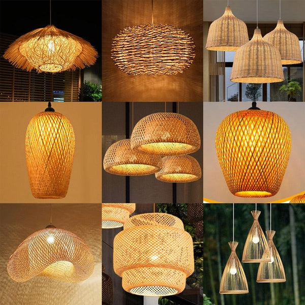 Luminária de Bambu Artesanal Para Casa - Casa e Magia